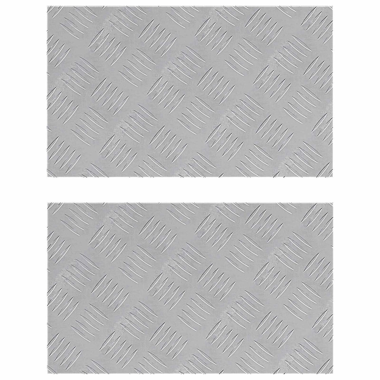 vidaXL Σκαλοπάτι 2 τμχ. 50 x 30 cm Ασημί Αλουμίνιο Ορθογώνιος