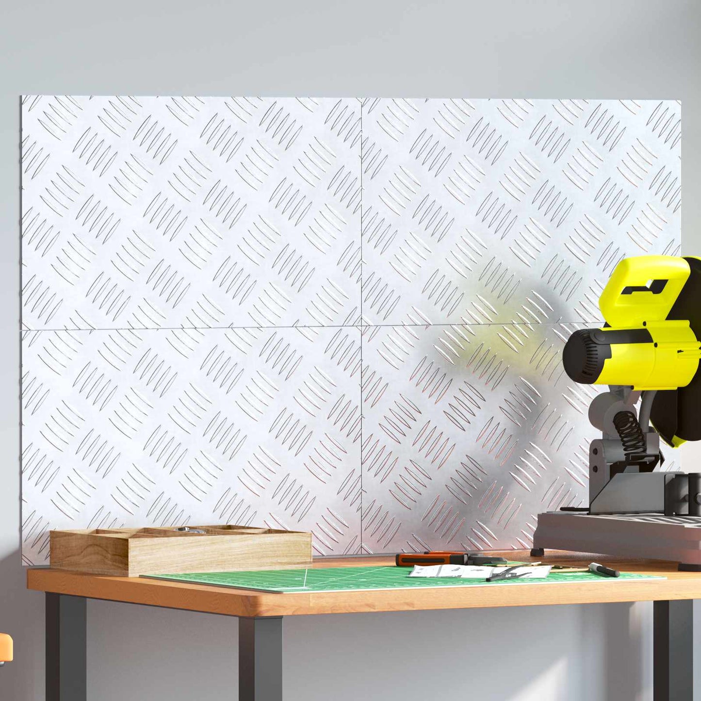 vidaXL Σκαλοπάτι 4 τμχ. 50 x 30 cm Ασημί Αλουμίνιο Ορθογώνιος