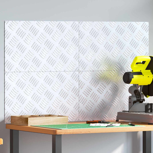 vidaXL Σκαλοπάτι 4 τμχ. 50 x 30 cm Ασημί Αλουμίνιο Ορθογώνιος