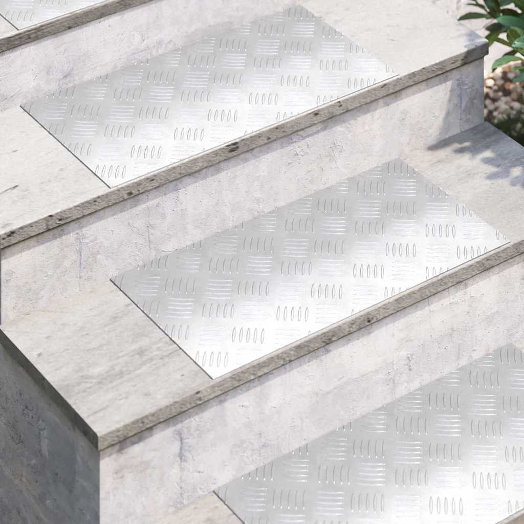 vidaXL Επιφάνειες Καρό 2 pcs Ασημί 60 x 30 cm Αλουμίνιο