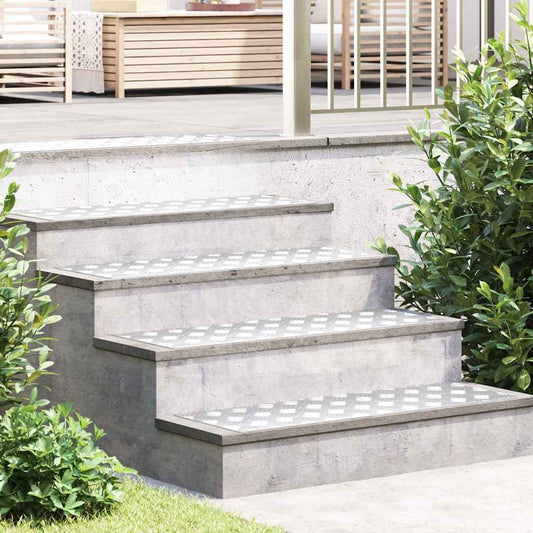 vidaXL Επιφάνειες Καρό 4 pcs Ασημί 90 x 30 cm Αλουμίνιο