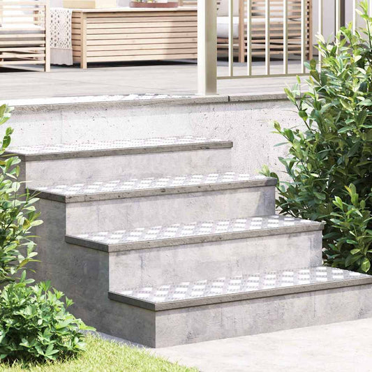 vidaXL Σκαλοπάτι Ορθογώνιος 2 pcs Ασημί 100 x 30 cm Αλουμίνιο