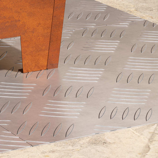 vidaXL Επιφάνειες Καρό 4 pcs Ασημί 40 x 40 cm Αλουμίνιο