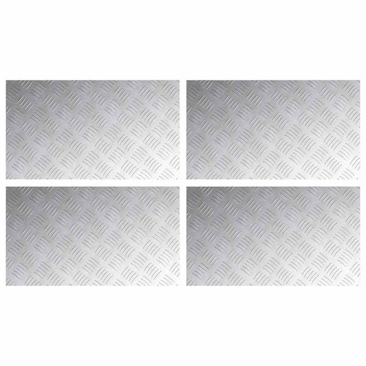 vidaXL Σκαλοπάτι 4 τμχ. 70 x 40 cm Ασημί Αλουμίνιο Ορθογώνιος