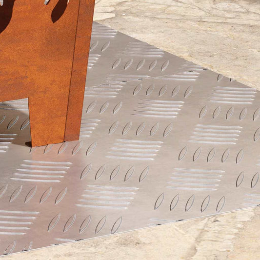 vidaXL Επιφάνειες Καρό 2 pcs Ασημί 80 x 40 cm Αλουμίνιο