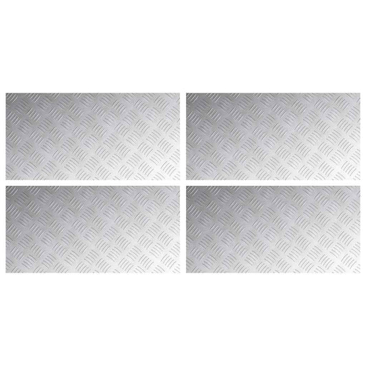 vidaXL Σκαλοπάτι 4 τμχ. 80 x 40 cm Ασημί Αλουμίνιο Ορθογώνιος