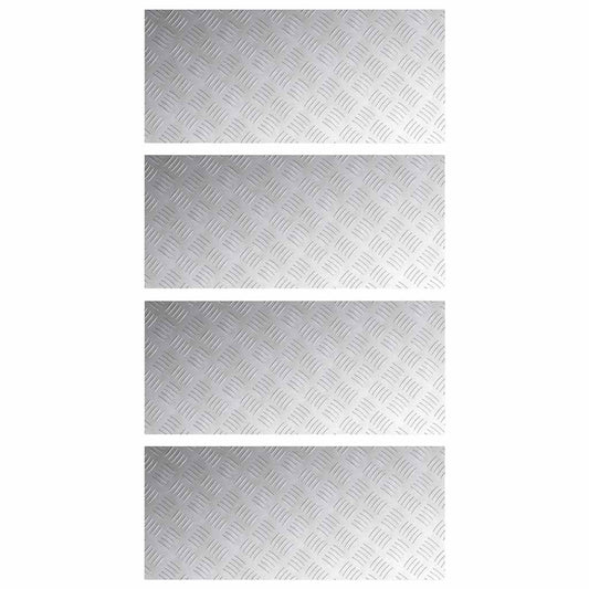 vidaXL Σκαλοπάτι 4 τμχ. 90 x 40 cm Ασημί Αλουμίνιο Ορθογώνιος