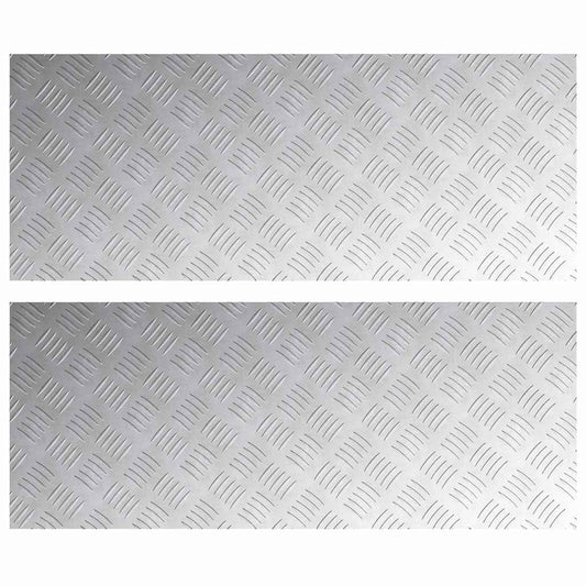 vidaXL Σκαλοπάτι 2 τμχ. 100 x 40 cm Ασημί Αλουμίνιο Ορθογώνιος