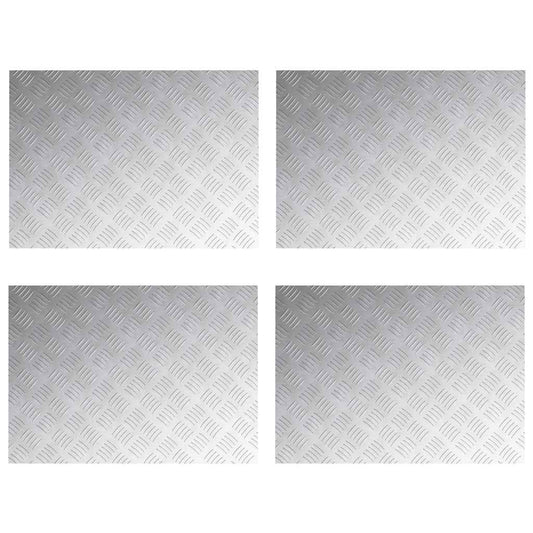 vidaXL Σκαλοπάτι 4 τμχ. 70 x 50 cm Ασημί Αλουμίνιο Ορθογώνιος