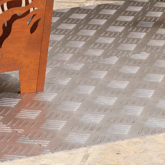 vidaXL Επιφάνειες Καρό 4 pcs Ασημί 100 x 50 cm Αλουμίνιο