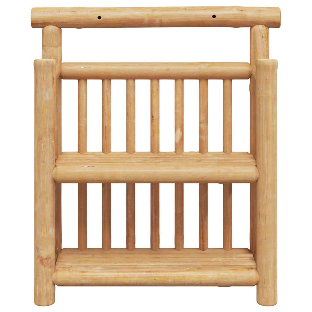 vidaXL Ράφι Τοίχου με ράφι με αποθήκευση Καφέ 40 x 13 x 44 εκ. Μπαμπού