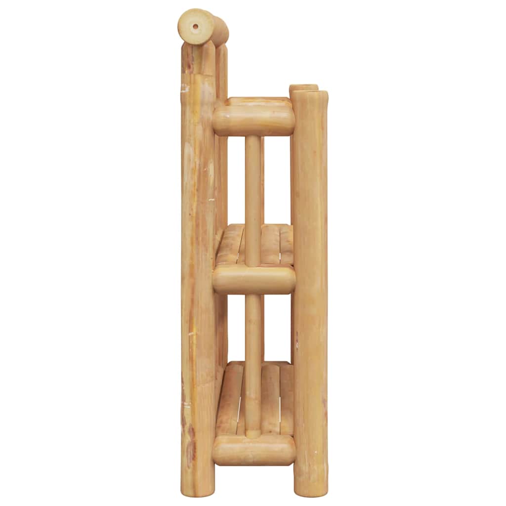 vidaXL Ράφι Τοίχου με ράφι με αποθήκευση Καφέ 40 x 13 x 44 εκ. Μπαμπού