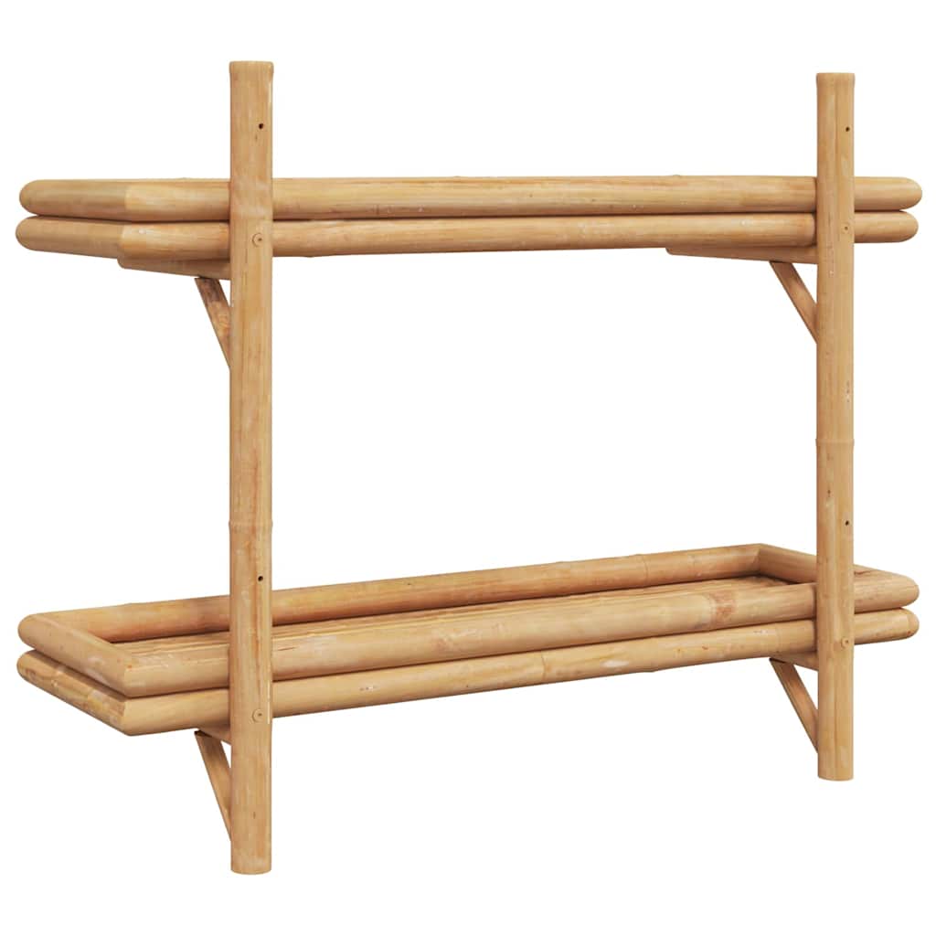 vidaXL Επιτοίχιο Ράφι με ράφι Επιτοίχιο Καφέ 75 x 26 x 60 εκ Μπαμπού