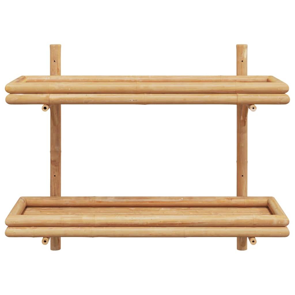 vidaXL Επιτοίχιο Ράφι με ράφι Επιτοίχιο Καφέ 75 x 26 x 60 εκ Μπαμπού