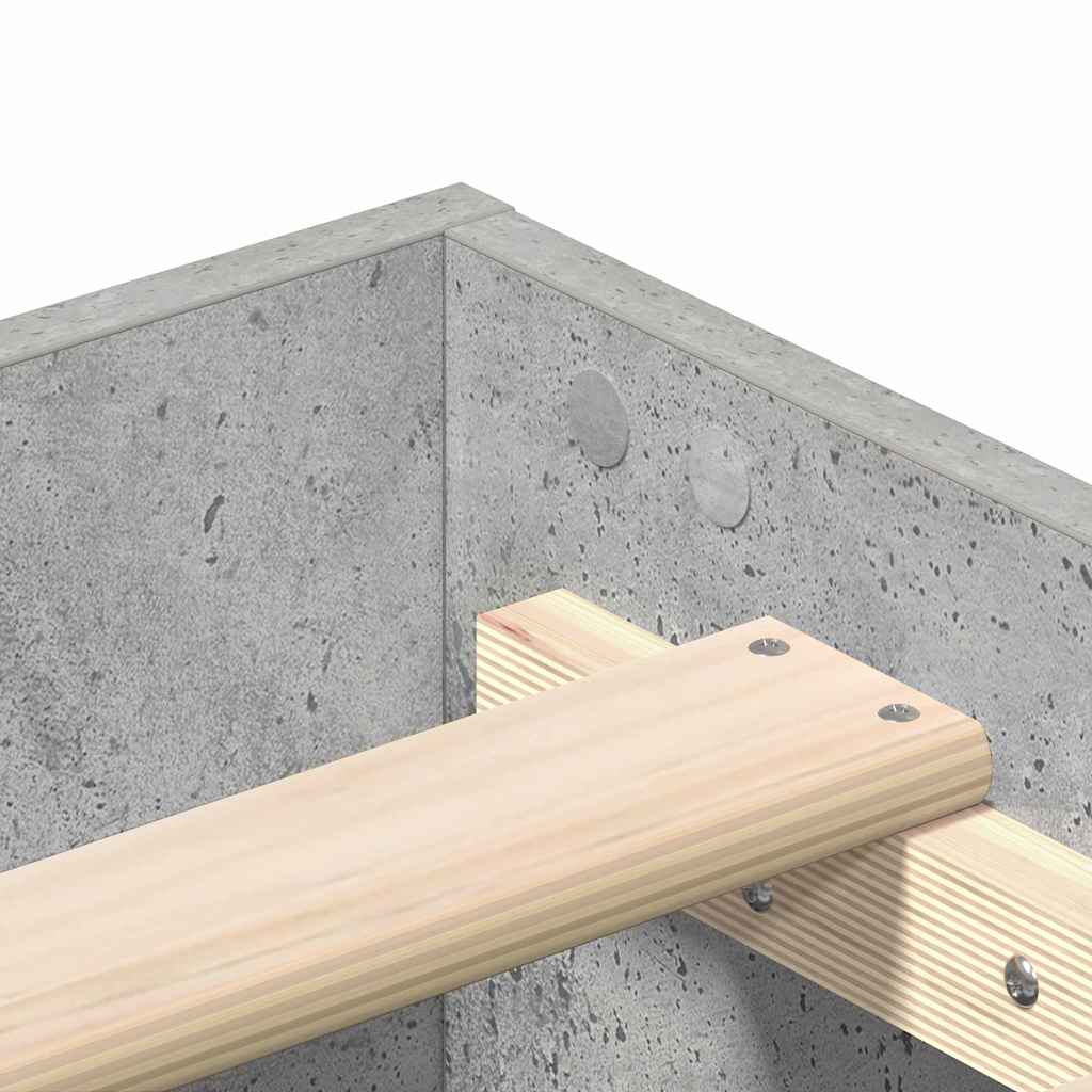 vidaXL Σκελετός Κρεβατιού Σκυρόδεμα Γκρι 193 x 123 x 25 εκ.