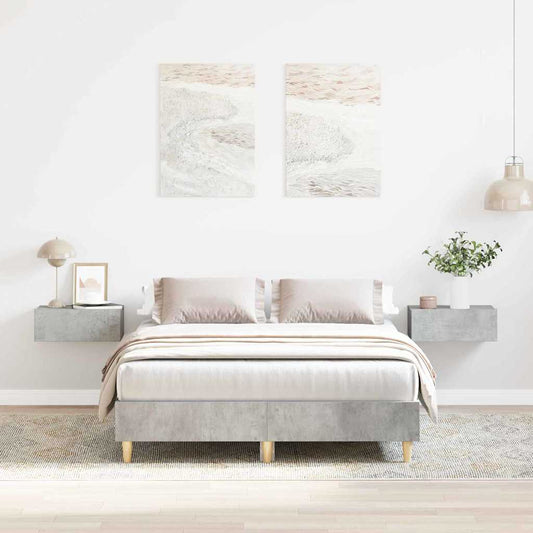 vidaXL Σκελετός Κρεβατιού Σκυρόδεμα Γκρι 193 x 123 x 25 εκ.