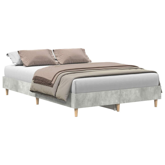 vidaXL Σκελετός Κρεβατιού Σκυρόδεμα Γκρι 193 x 123 x 25 εκ.