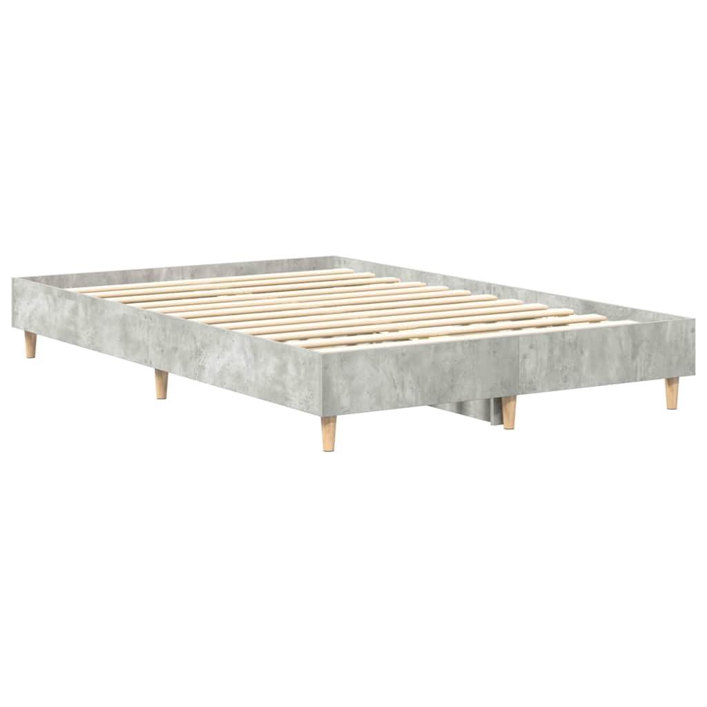 vidaXL Σκελετός Κρεβατιού Σκυρόδεμα Γκρι 193 x 123 x 25 εκ.