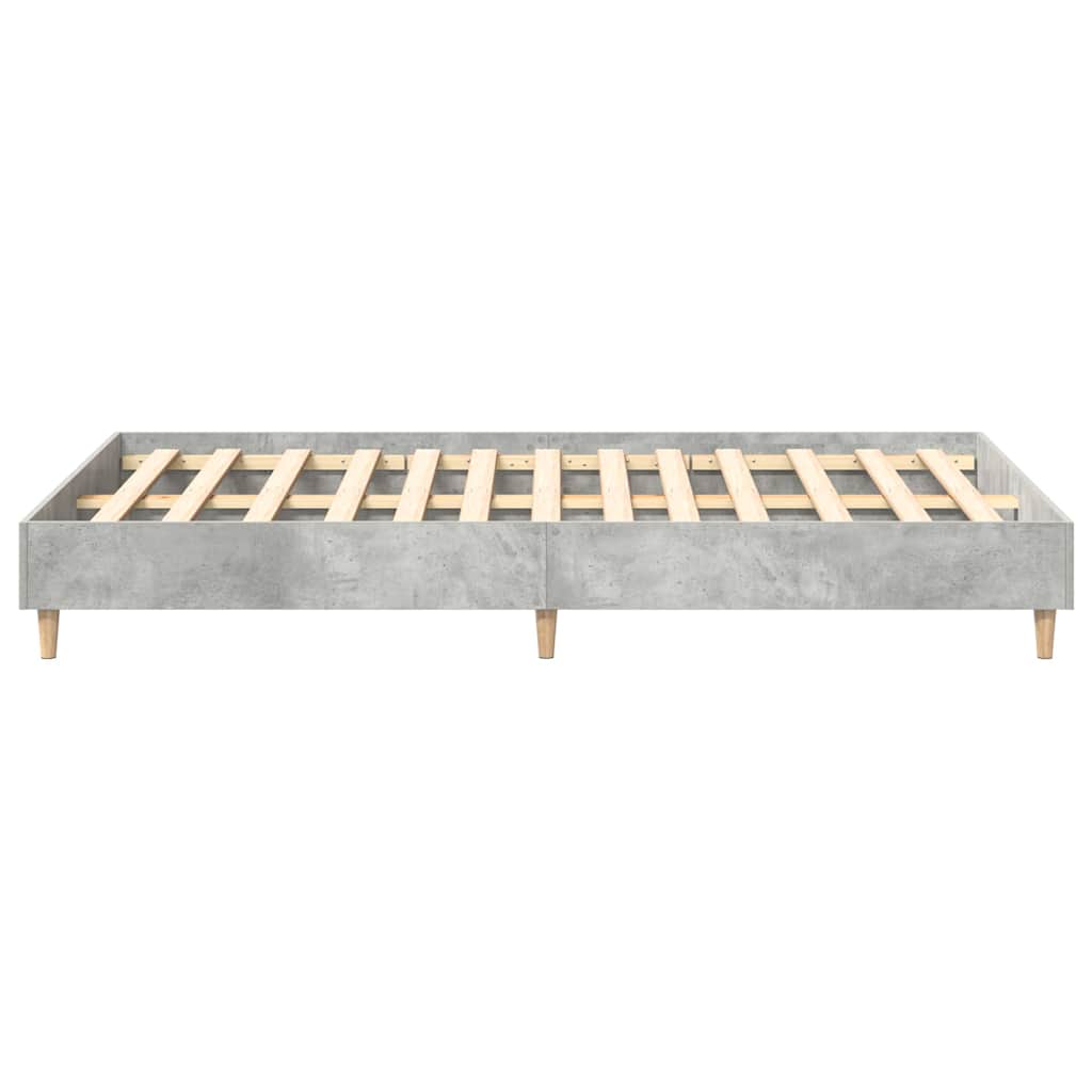 vidaXL Σκελετός Κρεβατιού Σκυρόδεμα Γκρι 193 x 123 x 25 εκ.