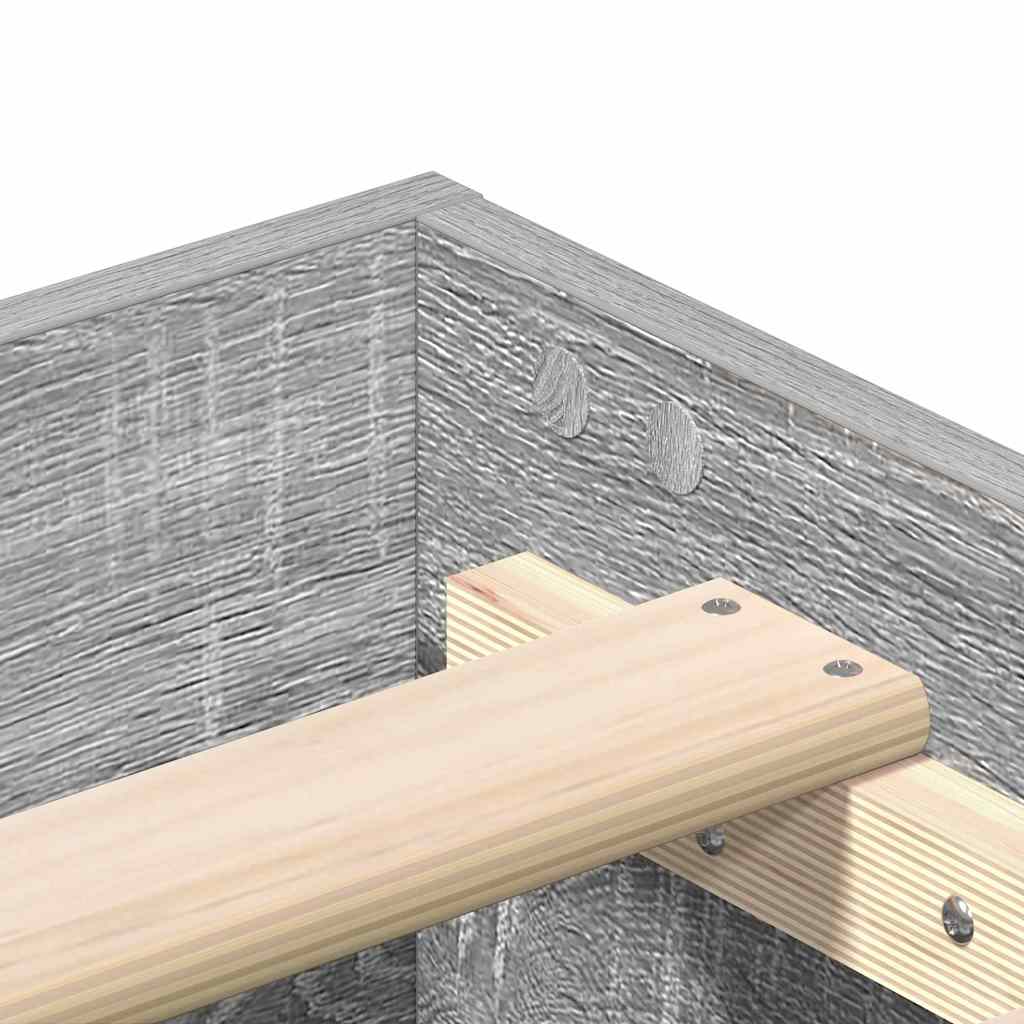 vidaXL Σκελετός Κρεβατιού Γκρίζο Σονομα 193 x 123 x 25 εκ.