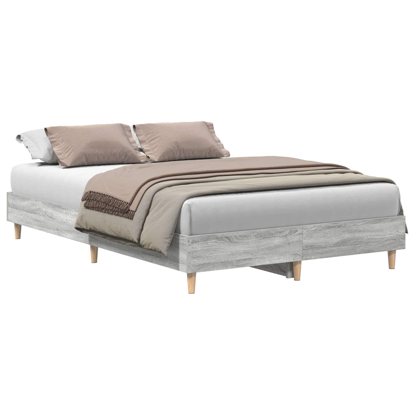 vidaXL Σκελετός Κρεβατιού Γκρίζο Σονομα 193 x 123 x 25 εκ.