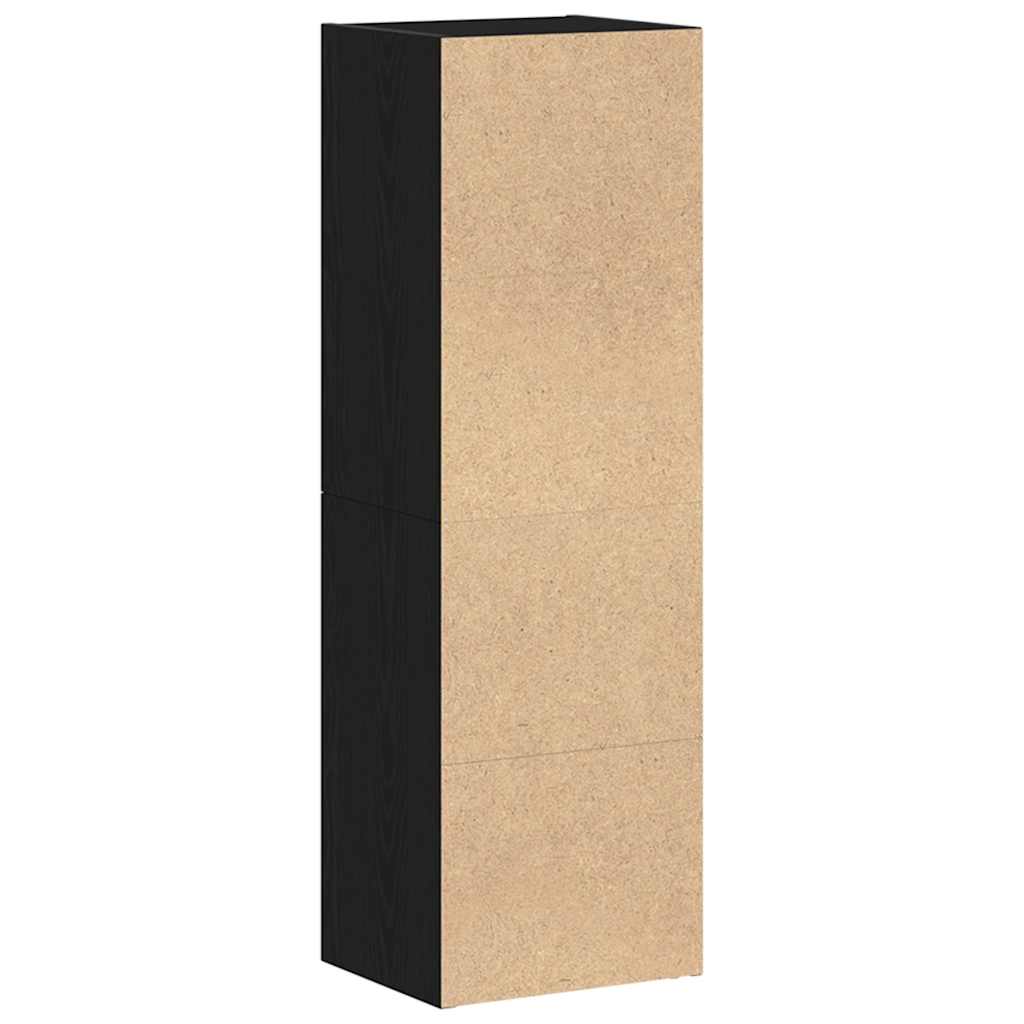 vidaXL Βιβλιοθήκη Μαύρη Δρυς 36x30x114 εκ. από Τεχνητό Ξύλο