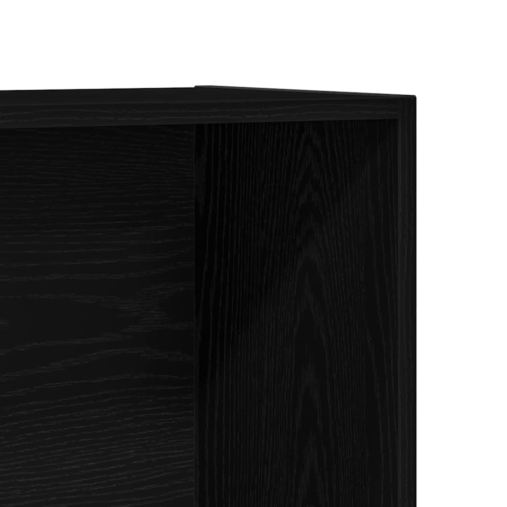 vidaXL Βιβλιοθήκη Μαύρη δρυς 36 x 30 x 143 cm Επεξεργασμένο ξύλο