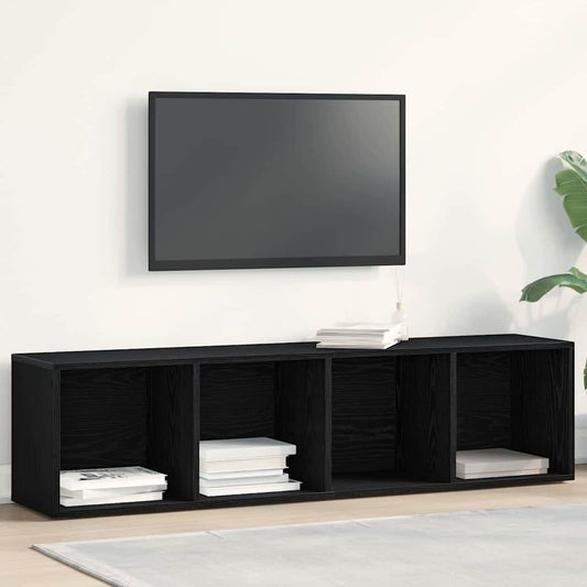 vidaXL Βιβλιοθήκη Μαύρη δρυς 36 x 30 x 143 cm Επεξεργασμένο ξύλο