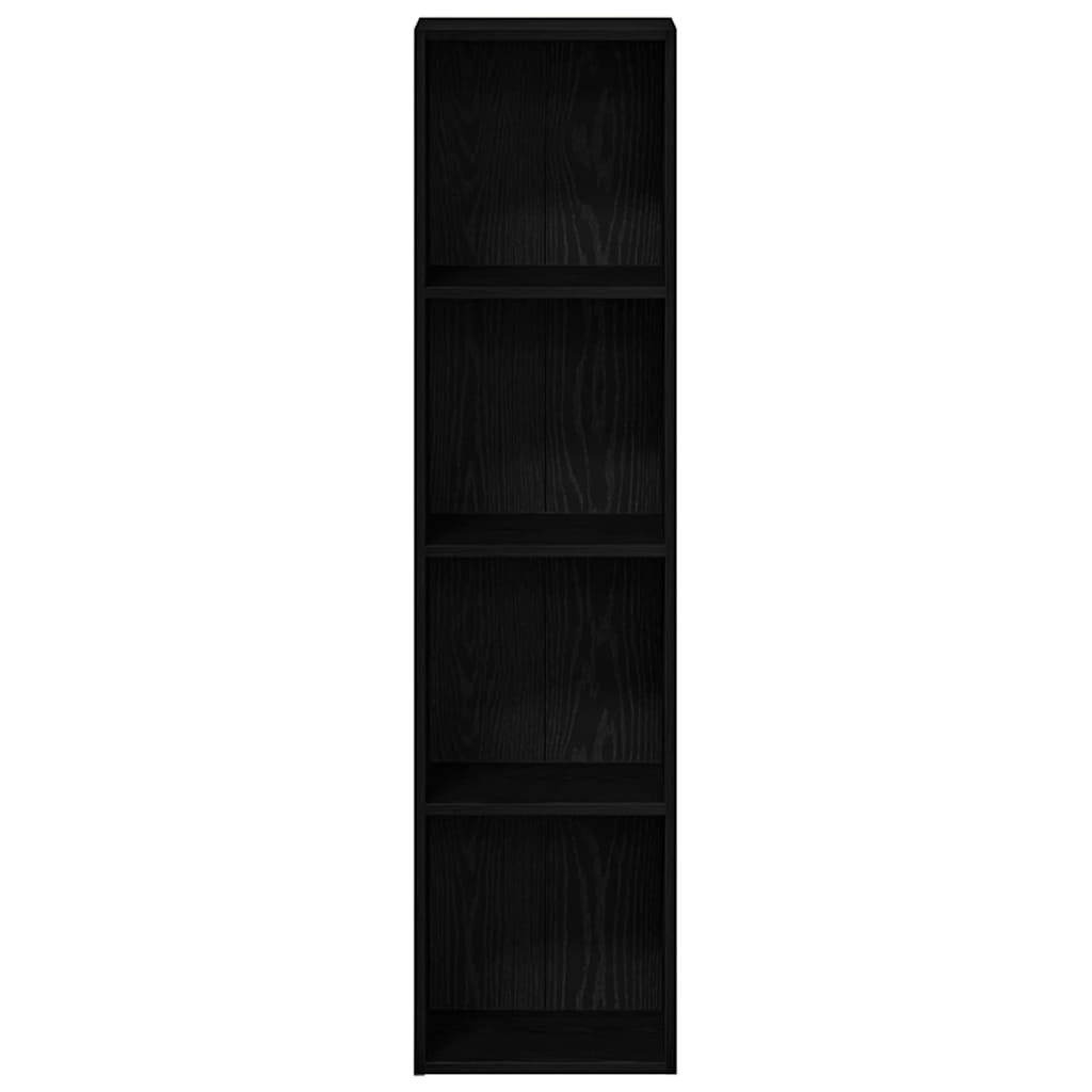 vidaXL Βιβλιοθήκη Μαύρη δρυς 36 x 30 x 143 cm Επεξεργασμένο ξύλο