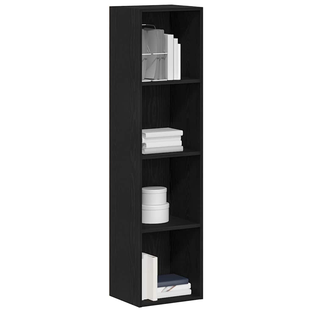 vidaXL Βιβλιοθήκη Μαύρη δρυς 36 x 30 x 143 cm Επεξεργασμένο ξύλο