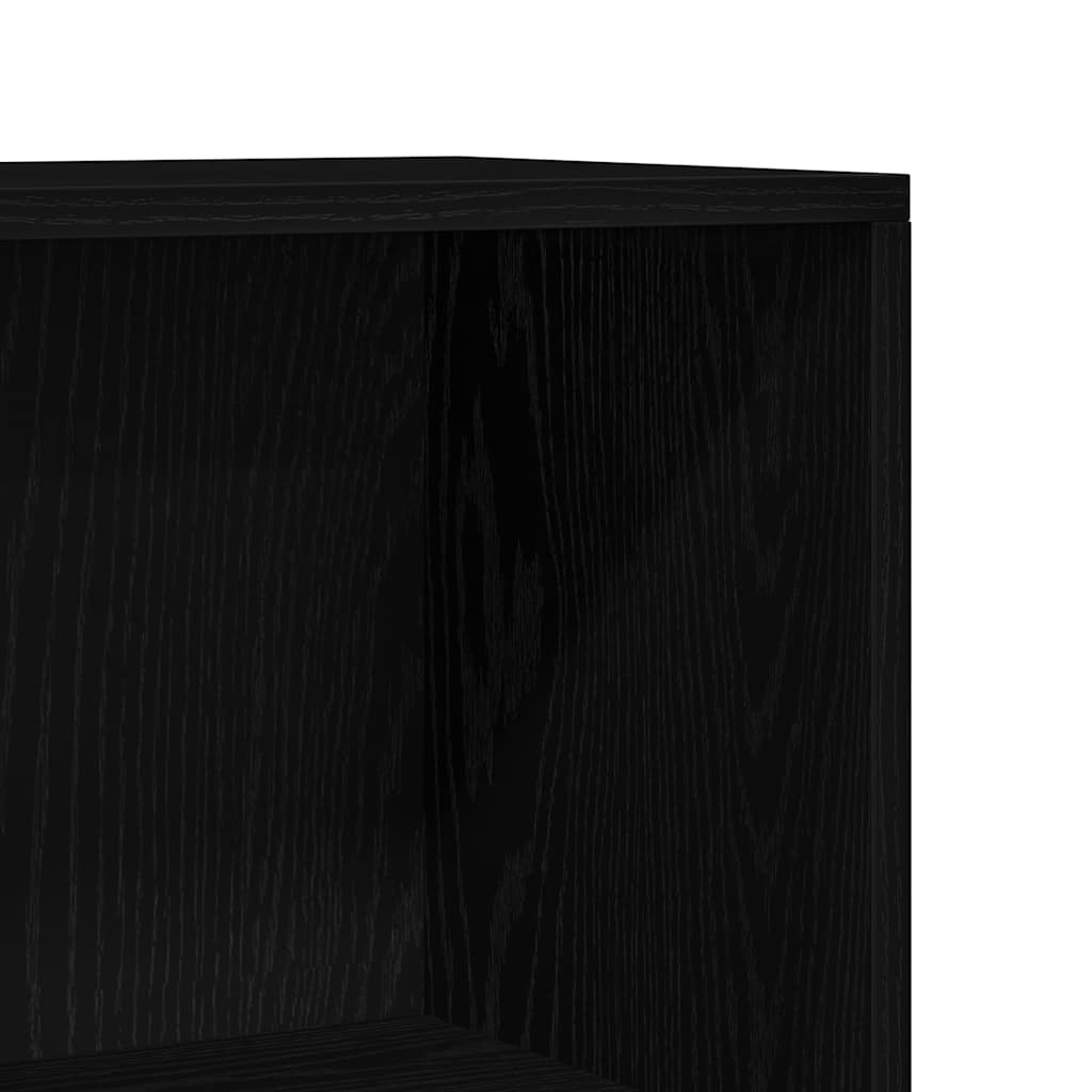 vidaXL Βιβλιοθήκη Μαύρη Δρυς 66x30x130 εκ. από Τεχνητό Ξύλο