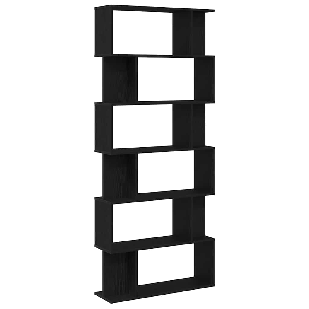 vidaXL Βιβλιοθήκη Μαύρη Δρυς 80x24x190,5 εκ. από Τεχνητό Ξύλο