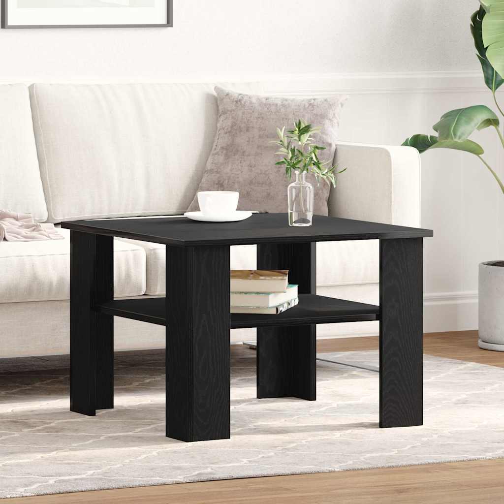 vidaXL Τραπεζάκι σαλονιού Μαύρη δρυς 60 x 60 x 42 εκ.