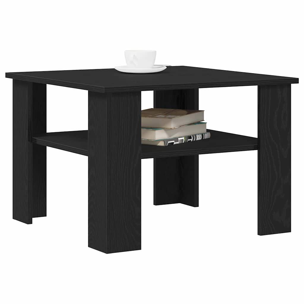 vidaXL Τραπεζάκι σαλονιού Μαύρη δρυς 60 x 60 x 42 εκ.