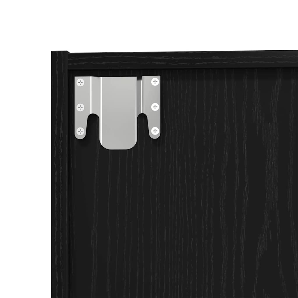 vidaXL Βιβλιοθήκη Μαύρη Οξυά 143 x 30 x 36 εκ. Επεξεργασμένο ξύλο