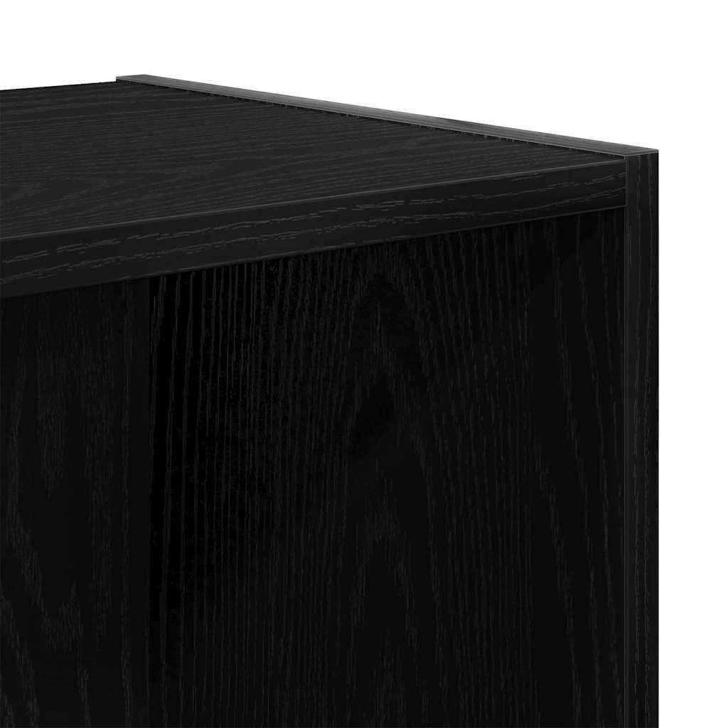 vidaXL Βιβλιοθήκη Μαύρη Οξυά 143 x 30 x 36 εκ. Επεξεργασμένο ξύλο