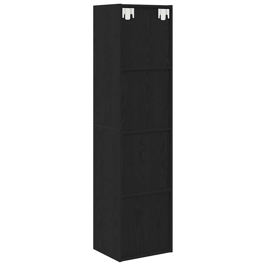 vidaXL Βιβλιοθήκη Μαύρη Οξυά 143 x 30 x 36 εκ. Επεξεργασμένο ξύλο