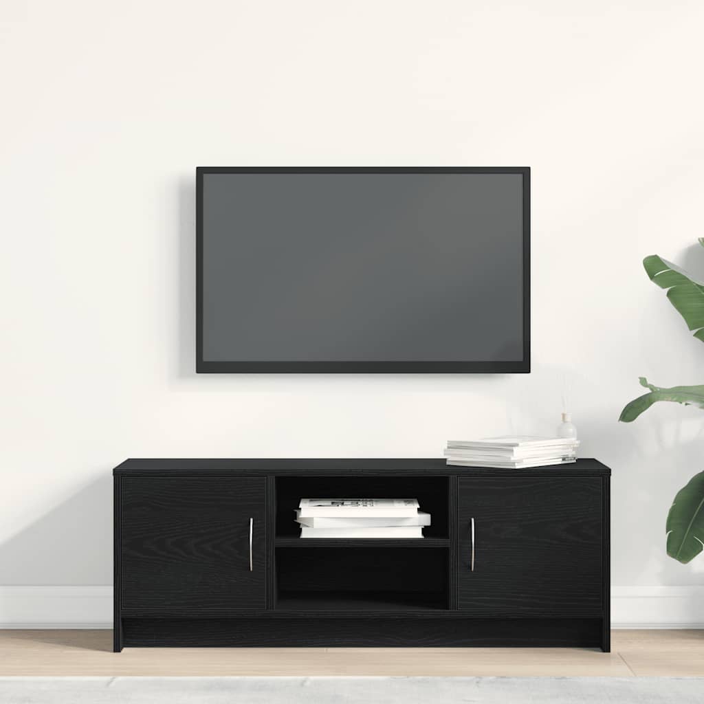 vidaXL Έπιπλο Τηλεόρασης Μαύρο Δρυς 102x30x37,5 εκ. από Τεχνητό Ξύλο