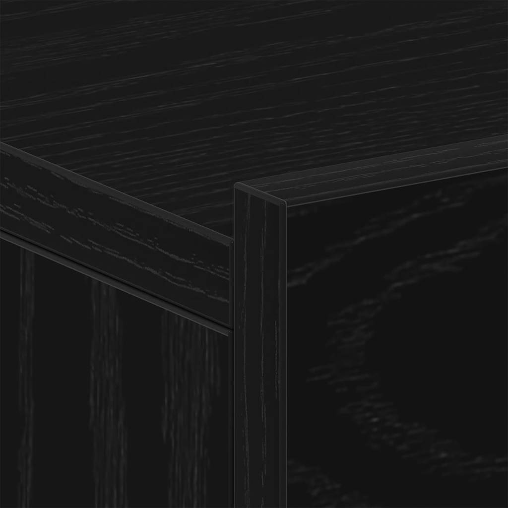 vidaXL Κομοδίνο Πλωτό Μαύρη Δρυς 40x32x15 εκ. από Τεχνητό Ξύλο