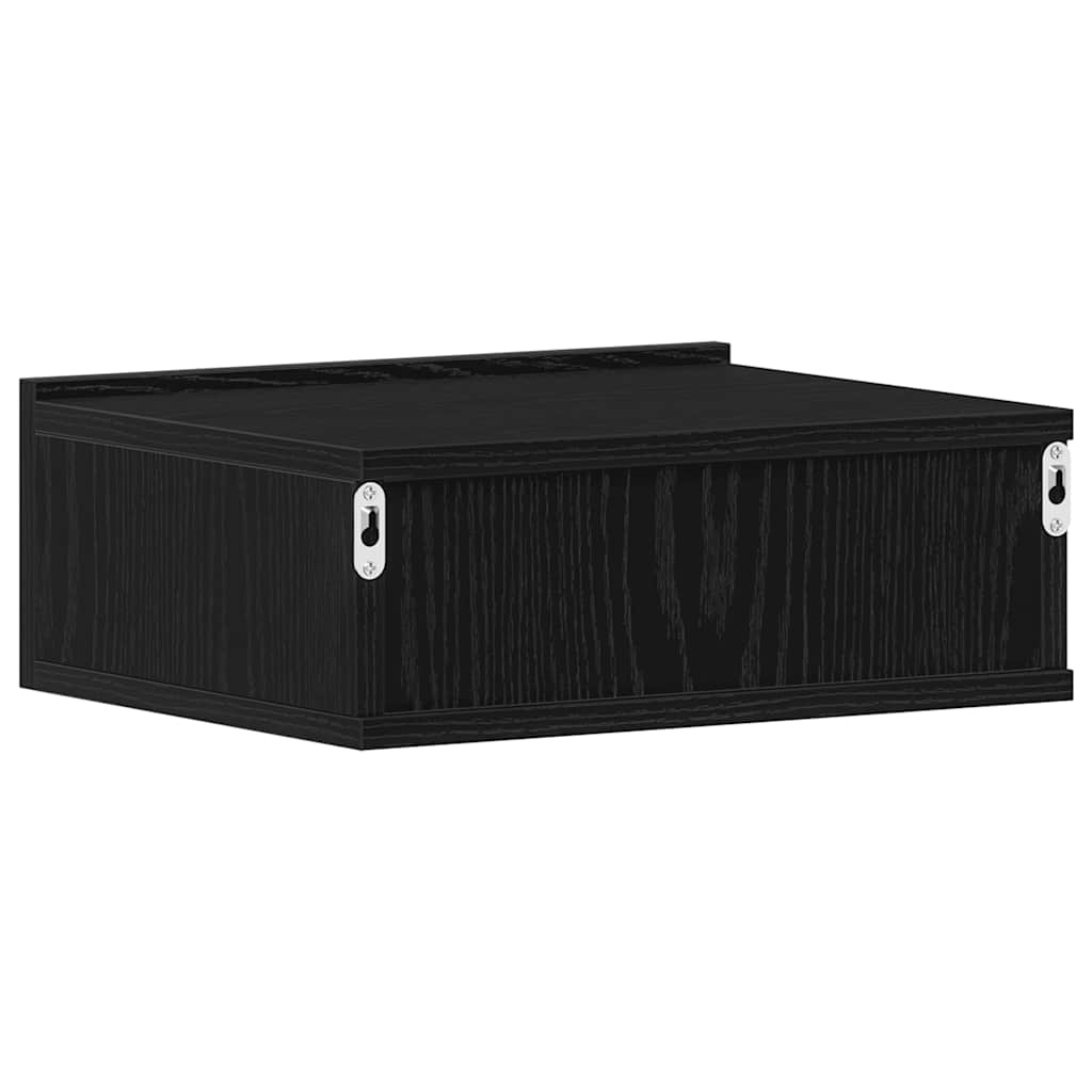 vidaXL Κομοδίνα Πλωτά 2 τεμ. από Μαύρη Δρυς 40x32x15 εκ. από Τεχνητό Ξύλο