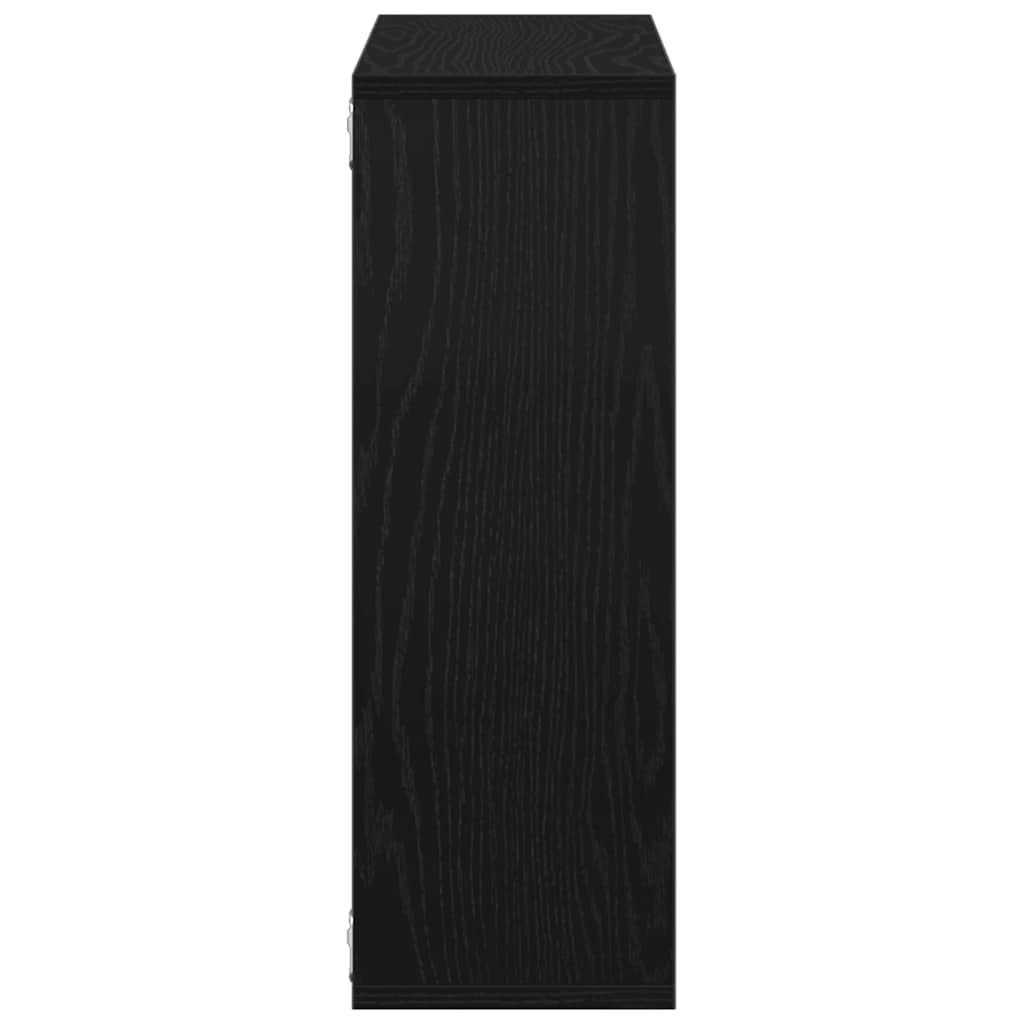 vidaXL Ράφι Τοίχου Μαύρη Δρυς 104 x 20 x 58,5 εκ. από Τεχνητό Ξύλο