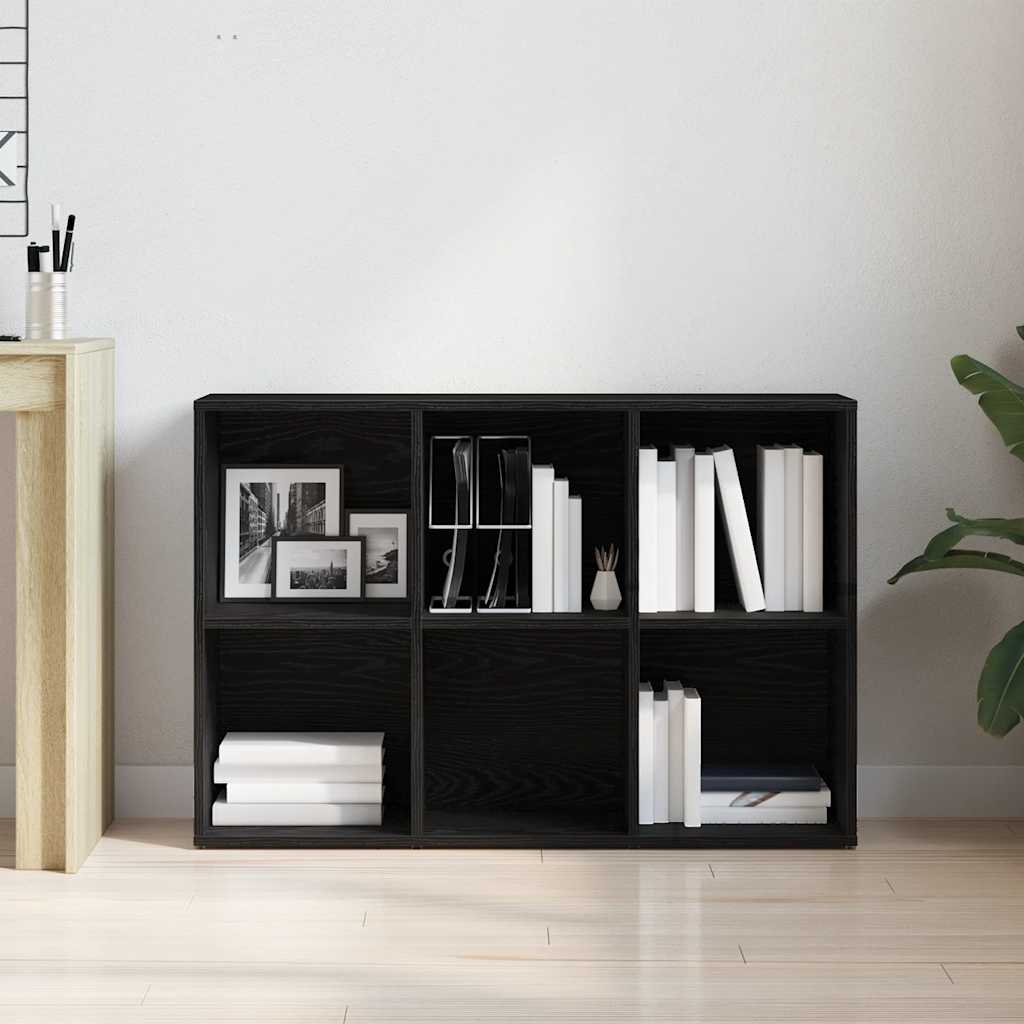 vidaXL Βιβλιοθήκη Μαύρη Δρυς 66 x 30 x 98 εκ. από Τεχνητό Ξύλο