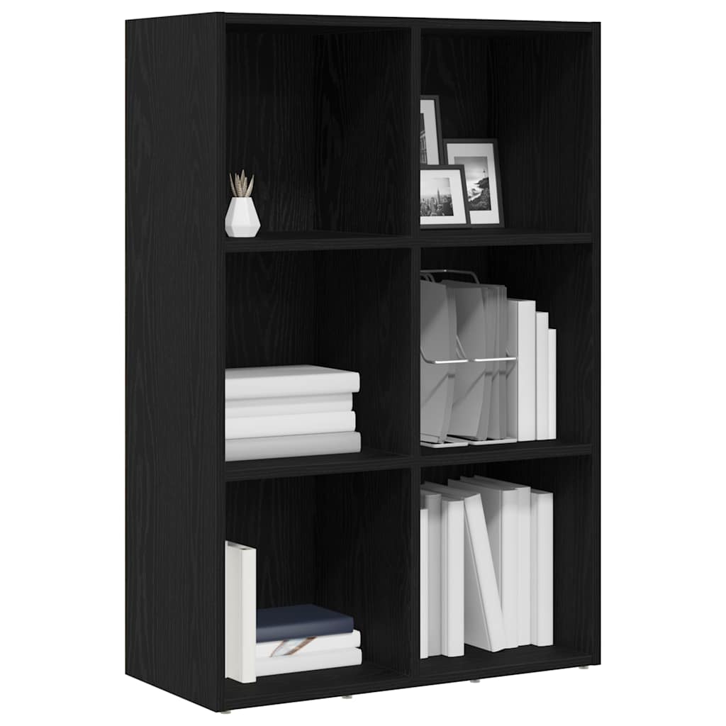 vidaXL Βιβλιοθήκη Μαύρη Δρυς 66 x 30 x 98 εκ. από Τεχνητό Ξύλο