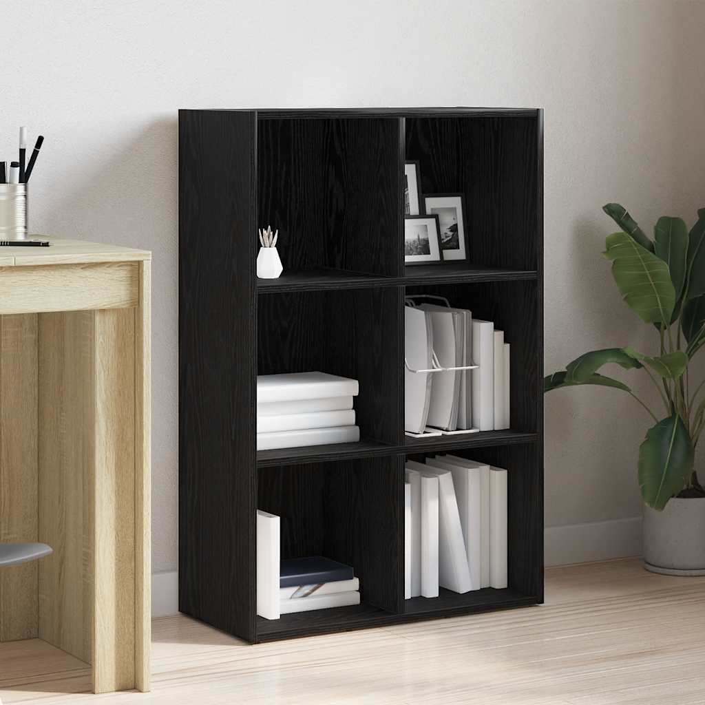 vidaXL Βιβλιοθήκη Μαύρη Δρυς 66 x 30 x 98 εκ. από Τεχνητό Ξύλο