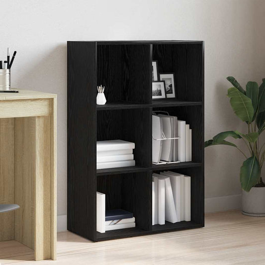 vidaXL Βιβλιοθήκη Μαύρη Δρυς 66 x 30 x 98 εκ. από Τεχνητό Ξύλο