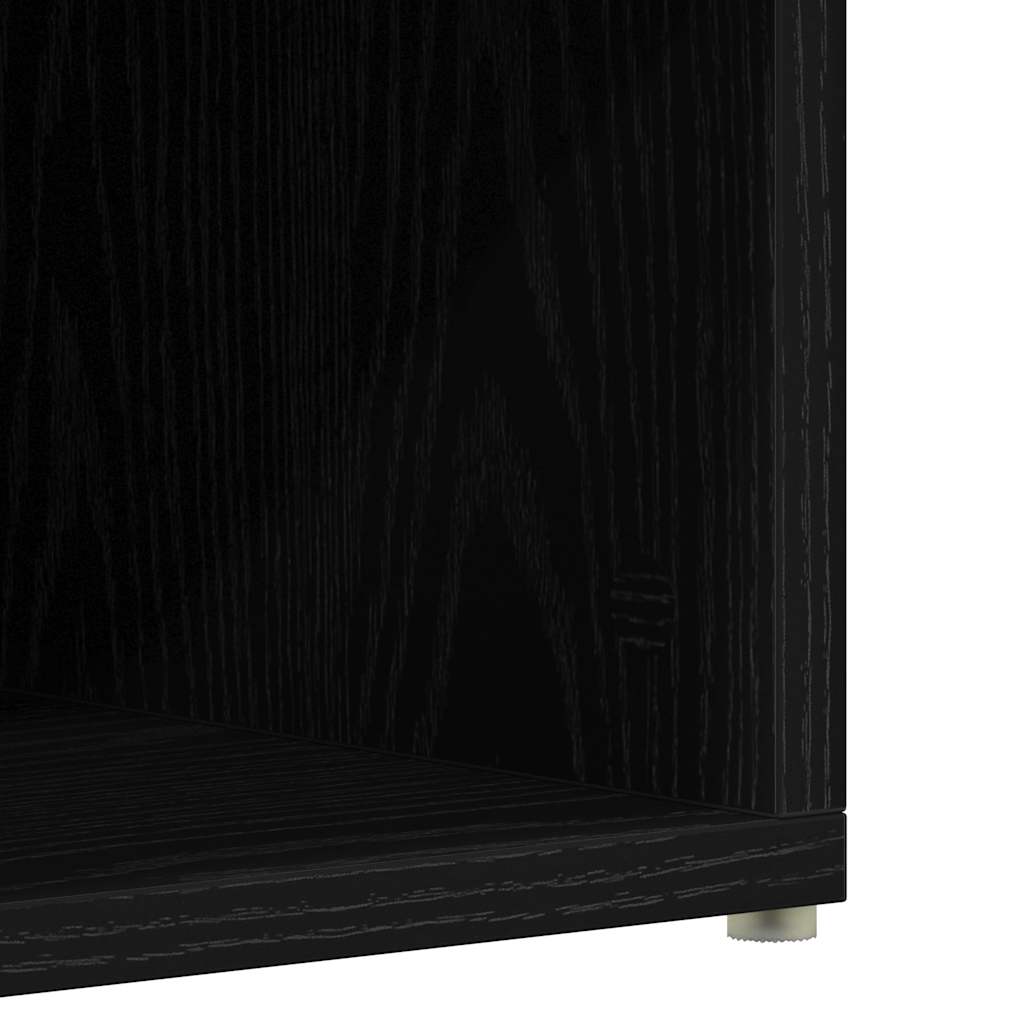 vidaXL Παπουτσοθήκη Μαύρη Δρυς 54 x 34 x 100,5 εκ. από Τεχνητό Ξύλο