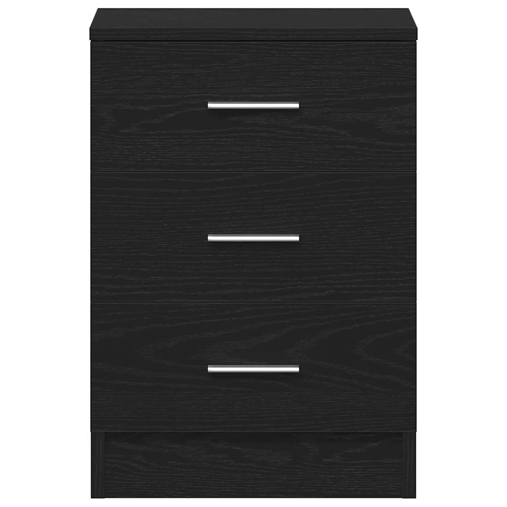 vidaXL Κομοδίνο Μαύρο Δρυς 38x35x55 εκ. από Τεχνητό Ξύλο