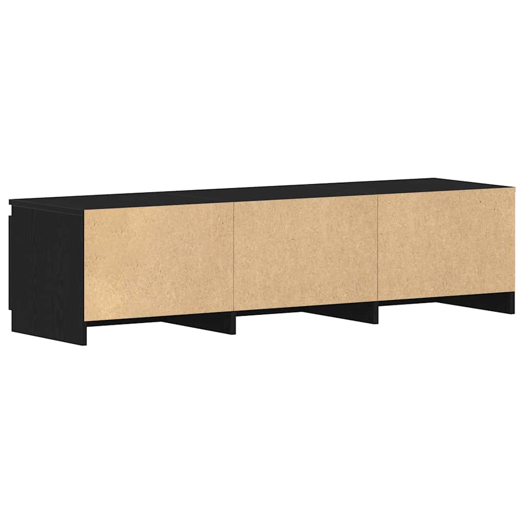 vidaXL Έπιπλο Τηλεόρασης Μαύρο Δρυς 140x40x36 εκ. από Τεχνητό Ξύλο