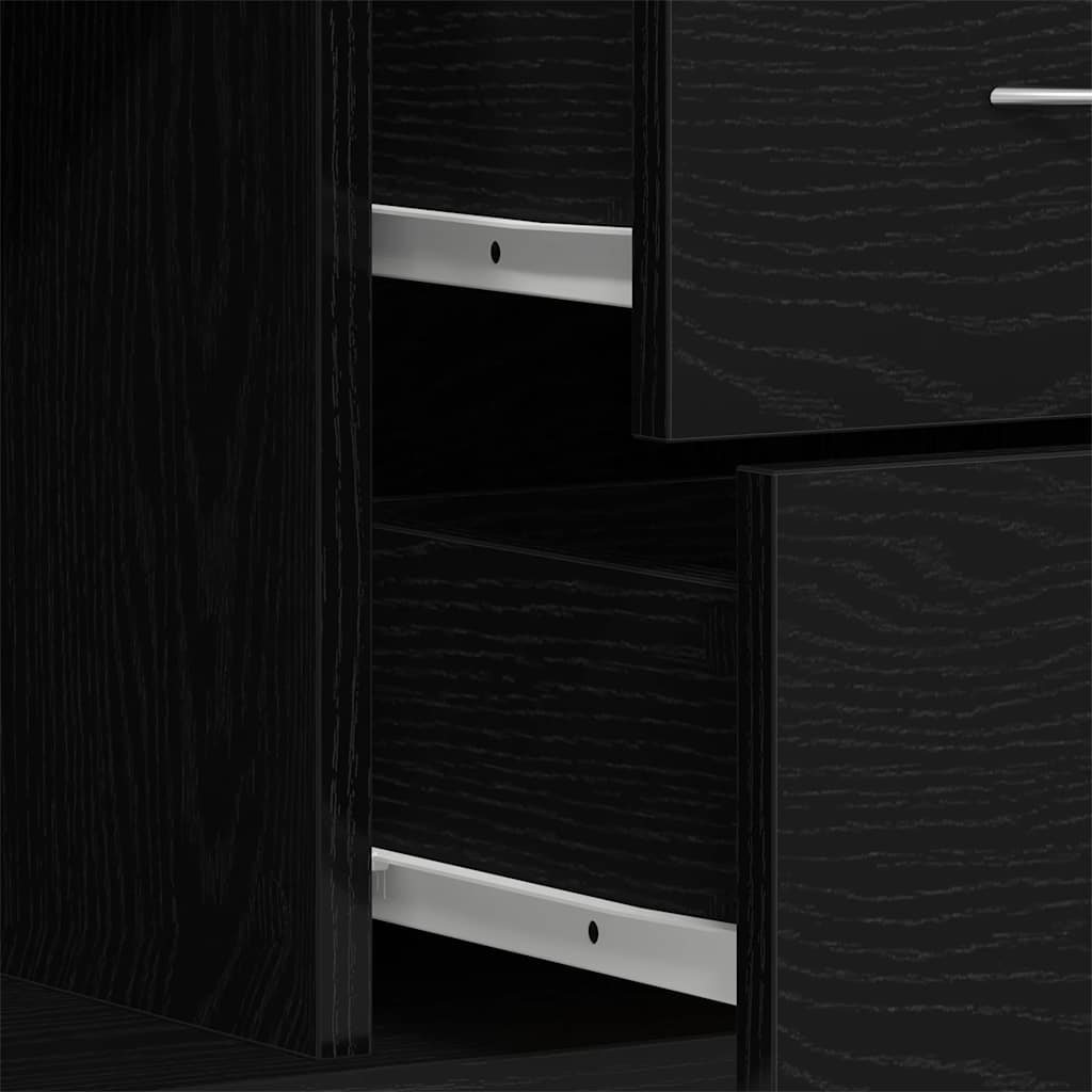 vidaXL Μπουφές από Μαύρη Δρυς 88x30x64 εκ. από Τεχνητό Ξύλο
