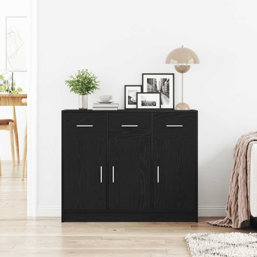 vidaXL Μπουφές από Μαύρη Δρυς 91 x 28 x 75 εκ. από Τεχνητό Ξύλο